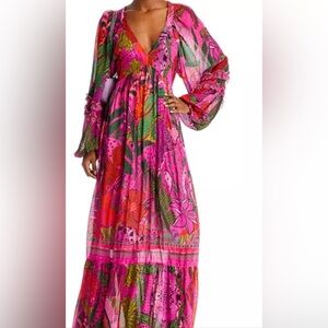 Farm Rio Cool Leopards Maxi Dress size xs